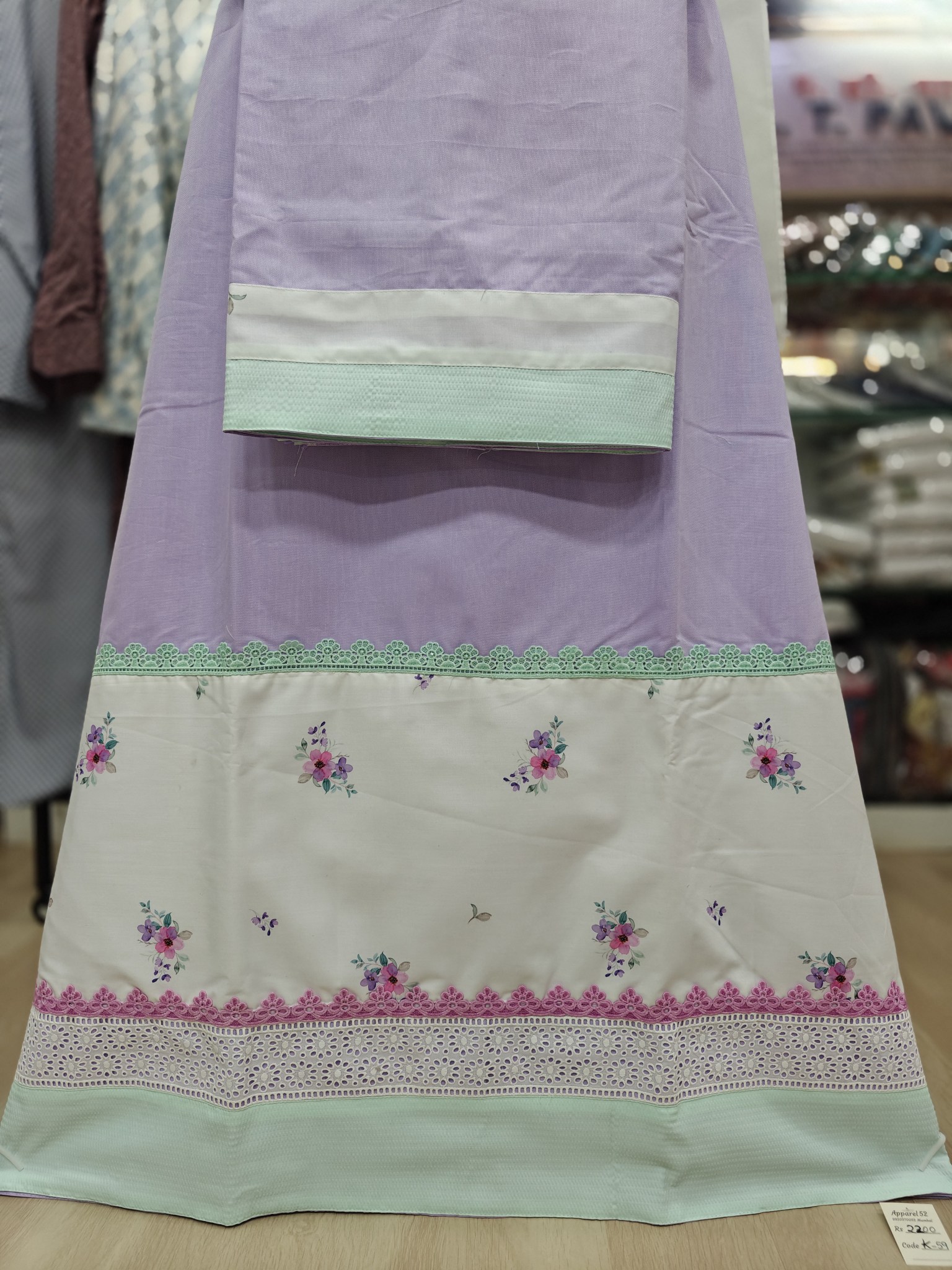  Purple Cotton Fabric Rida